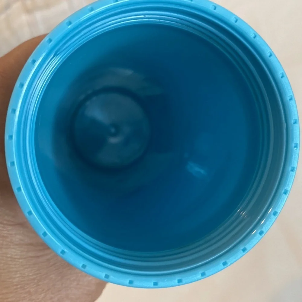 Starbucks Coffee Double Wall Tumbler 16 Oz Teal Clear dome lid 2008
